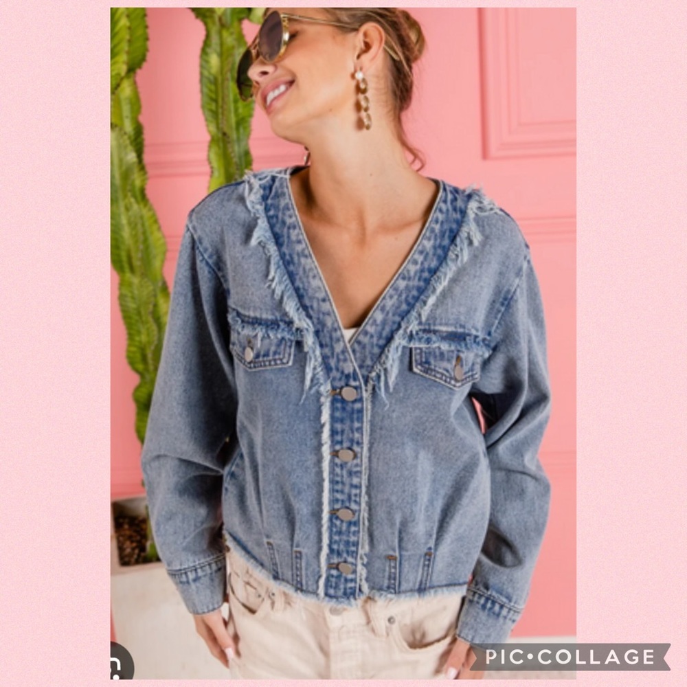 🌟Bibi Frayed Edge Denim Jacket🌟